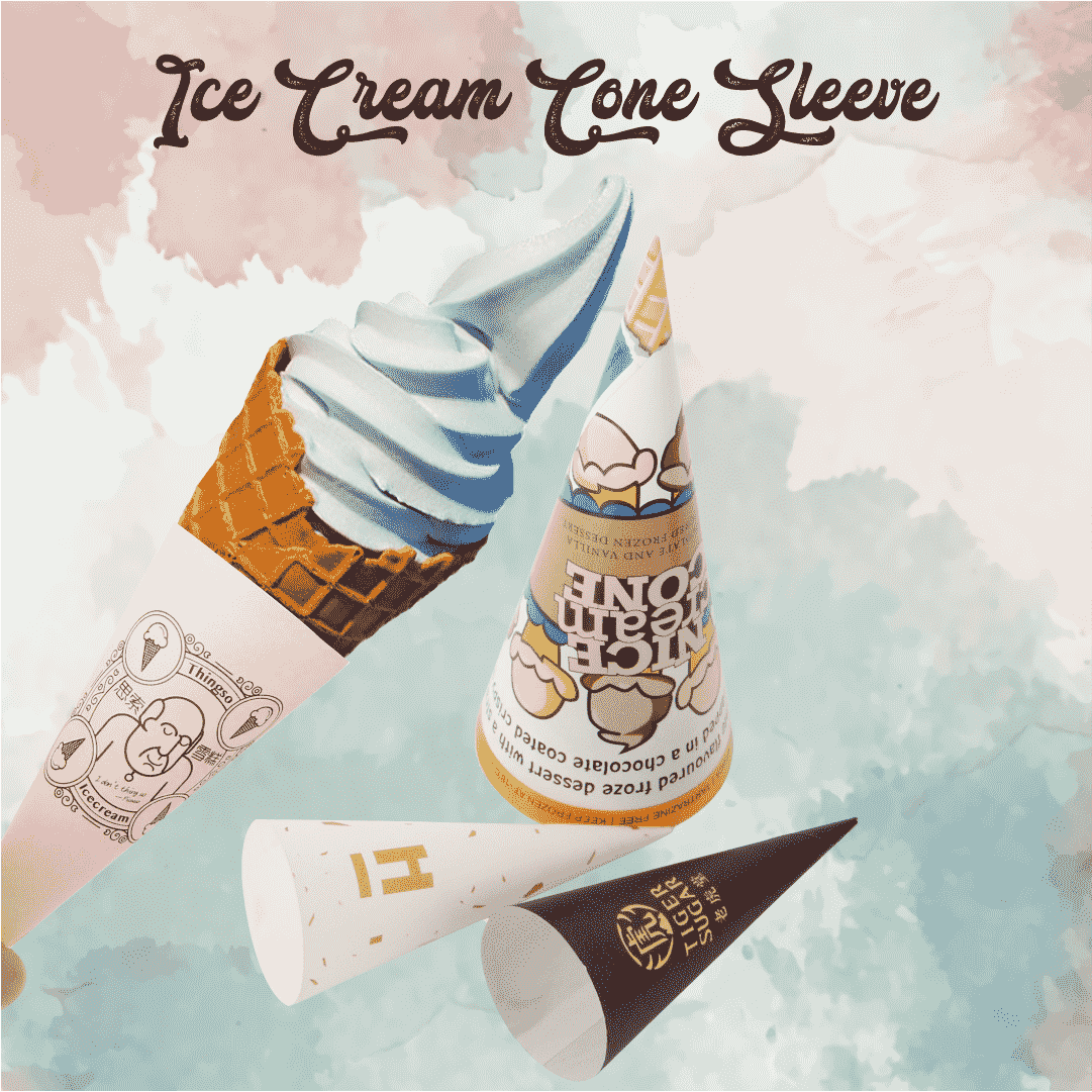Customized Cone Sleeves are Nice to Stay Your Ice cream Cones Secure